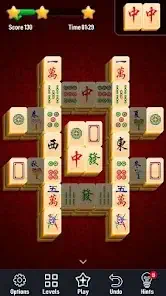 mahjong oriental tile set