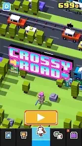 crossy road start screen