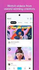 vimeo app interface