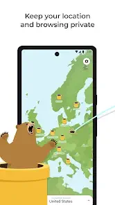 tunnelbear vpn map interface