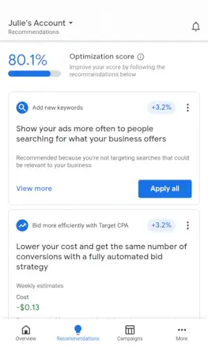 google ads optimization