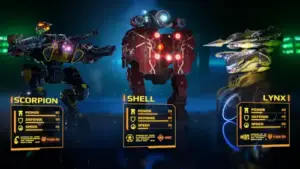 war robots scopion shell lynx robot stats builds